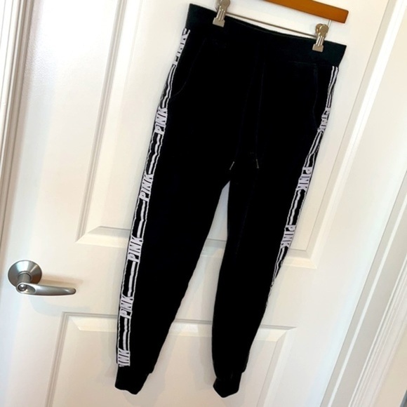 PINK VICTORIA’S SECRET | Women’s Black & White Sweatpants Size XS - Picture 5 of 8